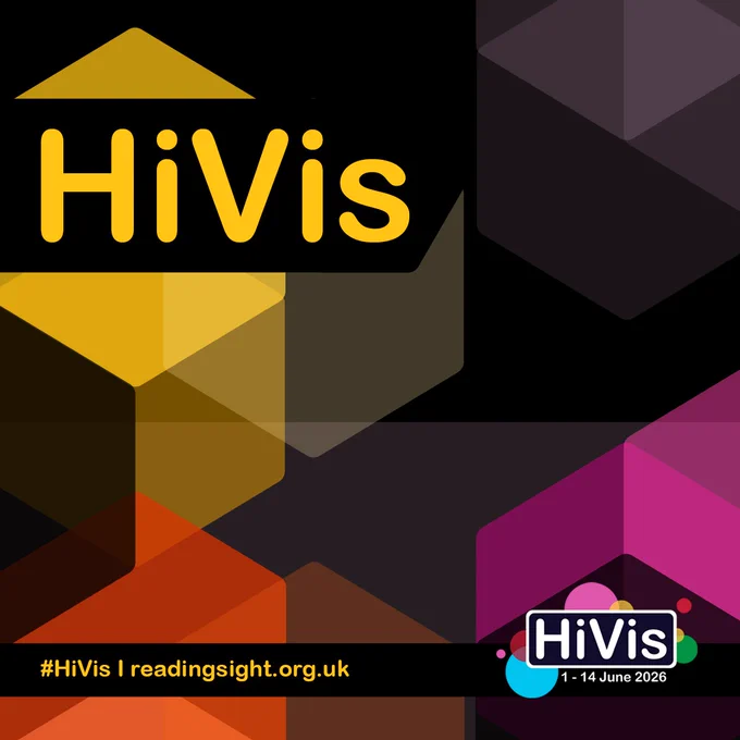 Logo featuring 'HiVis' in white text on a dark blue rectangle, surrounded by colourful, overlapping abstract circles in vibrant shades of blue, red, yellow, pink, and green of various sizes on a white background. The date range '1 - 14 June 2026' in blue text is included beneath the rectangle.
Logo with 'HiVis' in white text on a dark blue rectangle, surrounded by colourful abstract circles on a white background. The date range '1 - 14 June 2026' in blue text is below the rectangle.
