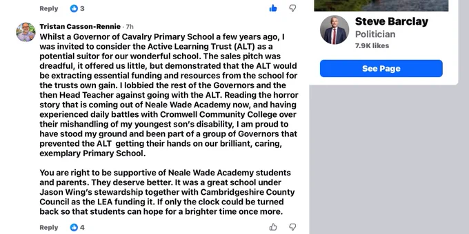The Active Learning Trust are known to extract funding for their own financial gain.