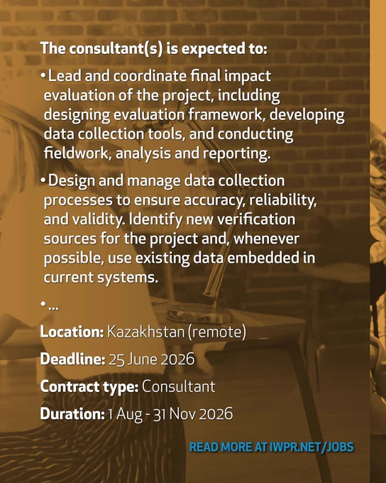 NEW VACANCY: Project Evaluator, Kazakhstan (Remote)
#vacancy #wearehiring