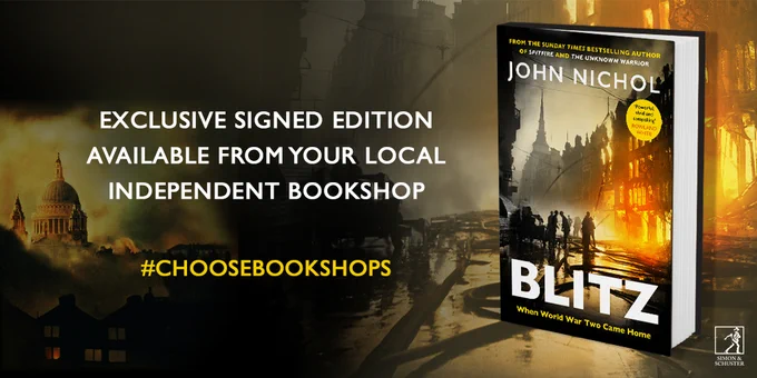 image of the book with burning buildings