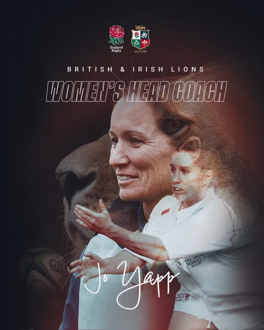 British & Irish Lions women's head coach: Jo Yapp.