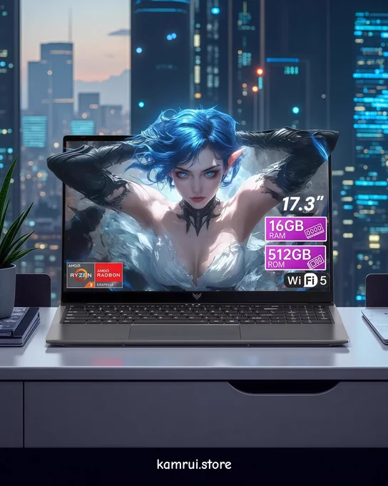 Big screen, bigger performance. 🚀
The KAMRUI AX17 Pro with AMD Ryzen™ power, 16GB RAM   512GB storage, and a massive 17.3" display is your new go-to for gaming, work, and streaming.

Grab yours with code KAMRUIFAN3:
https://store.kamrui.com/products/kamrui-ax17-n150-laptop

#KAMRUI #LaptopTech #GamingSetup