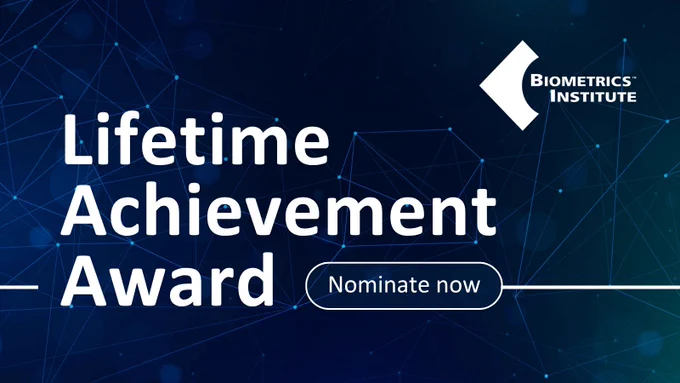 Biometrics Institute launches Lifetime Achievement Award to recognise exceptional individuals