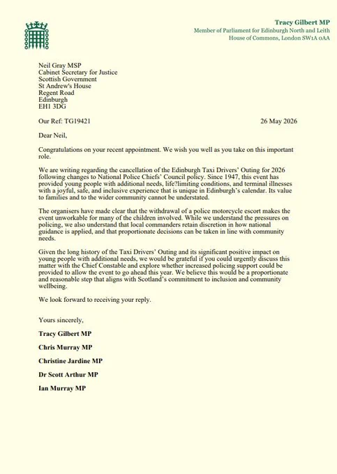 Letter to Neil Gray MSP