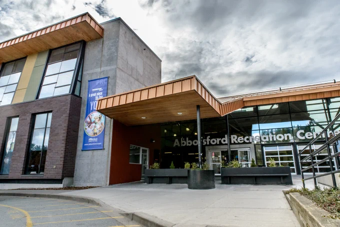 Exterior view of the Abbotsford Recreation Centre.