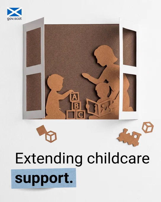 Extending childcare support.