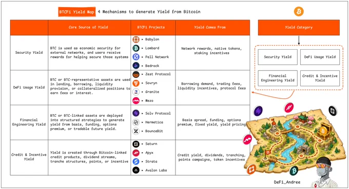 BTCFi Yield Map: 4 Engines to Transform Idle Bitcoin into a Productive Asset