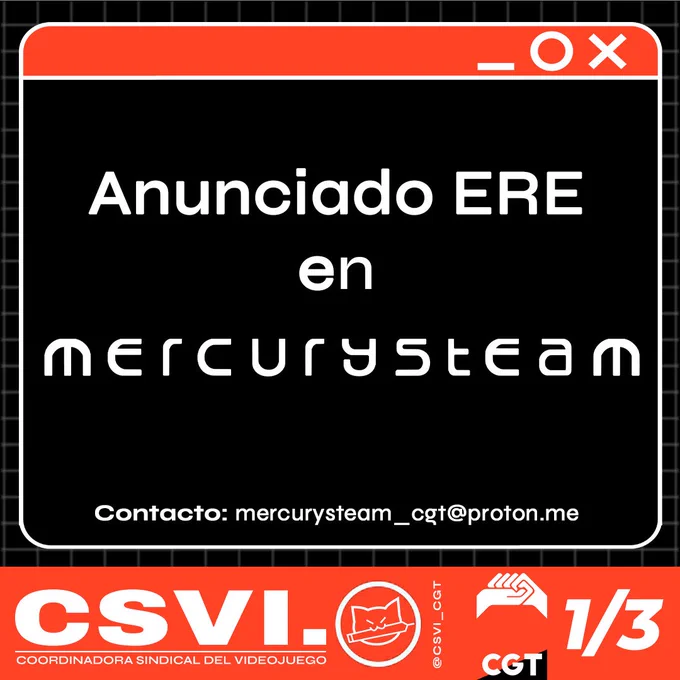 Anunciado ERE en Mercurysteam