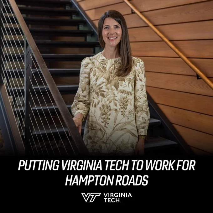 As associate director of the Virginia Tech Newport News Center, Mallory Tuttle M.S. ’14 works across the region, matching university expertise with the people and communities of Hampton Roads.
