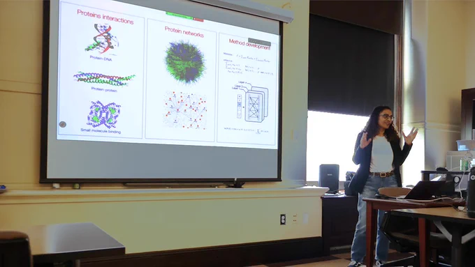 Dr. Mona Singh from Princeton University presents during the May IICD Seminar Series.
