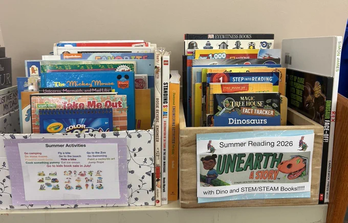 Unearth a Story with a book from Friends of Dunwoody Library.