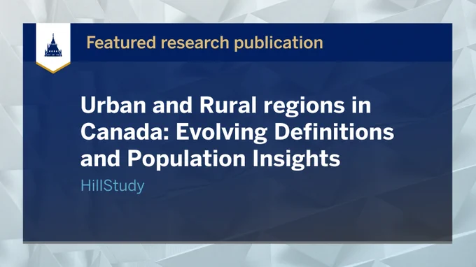 Featured research publication: Urban and Rural regions in Canada: Evolving Definitions and Population Insights