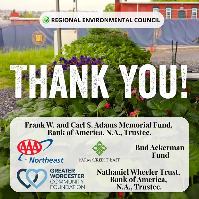 Thank you  to the Frank W. and Carl S. Adams Memorial Fund,
Bank of America, N.A., Trustee. , the Nathaniel Wheeler Trust ,
Bank of America, N.A., Trustee. , the Greater Worcester Community Foundation, AAA Northeast, & Farm Credit East for helping us create a more just food system! 