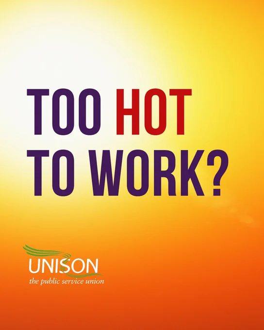 Blazing sun background. 'Too hot to work?