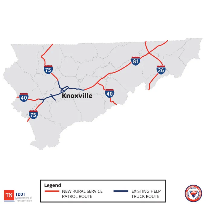 Map of RSP routes