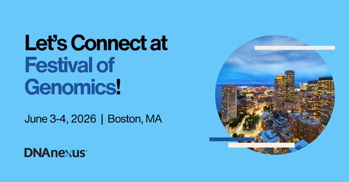 Let’s Connect at Festival of Genomics! June 3-4, 2026 | Boston, MA