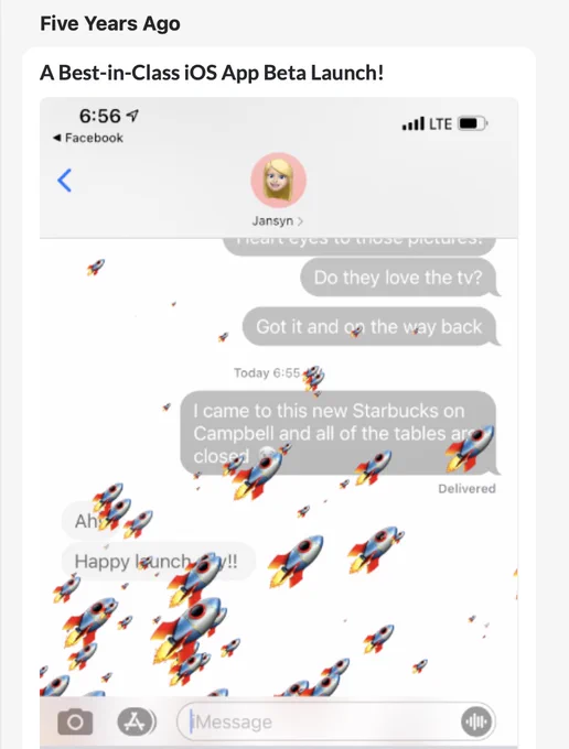 A text to my wife about launching my book series.