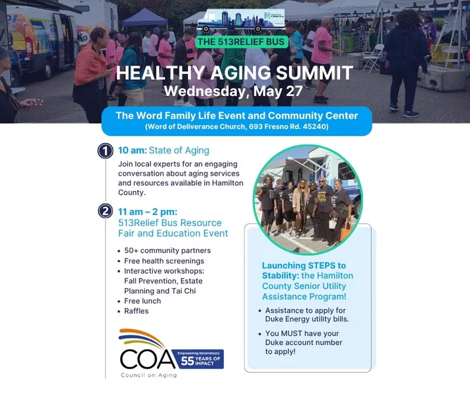 A flyer for the Healthy Aging Summit