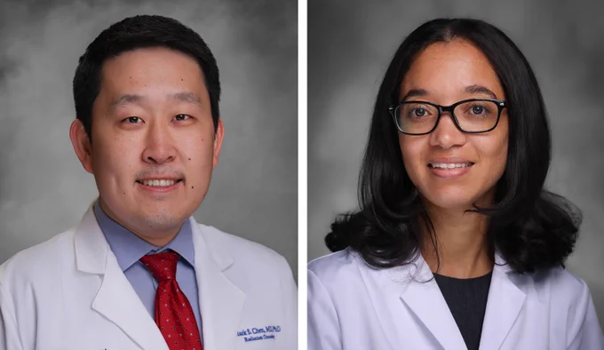 Headshots of Drs. Mark Chen and Yorleny Vicioso Mora