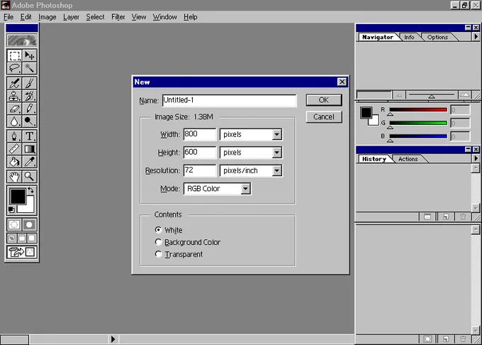 Adobe Photoshop 5.5 in 1999