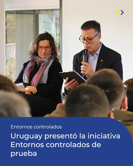 Cristina Zubillaga, directora ejecutiva de Agesic, y Pablo Siris, director nacional de Telecomunicaciones y Servicios de Comunicación Audiovisual del MIEM. 