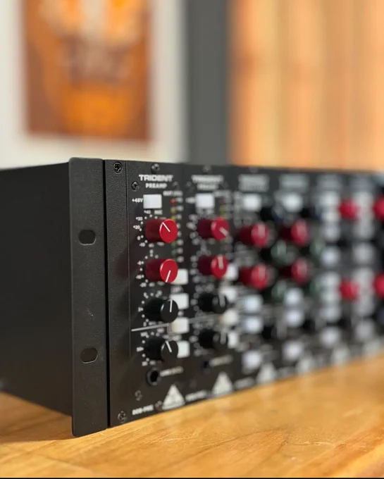 Trident 80B 500 Series Preamp and EQ in chassis at Fremont Recording 