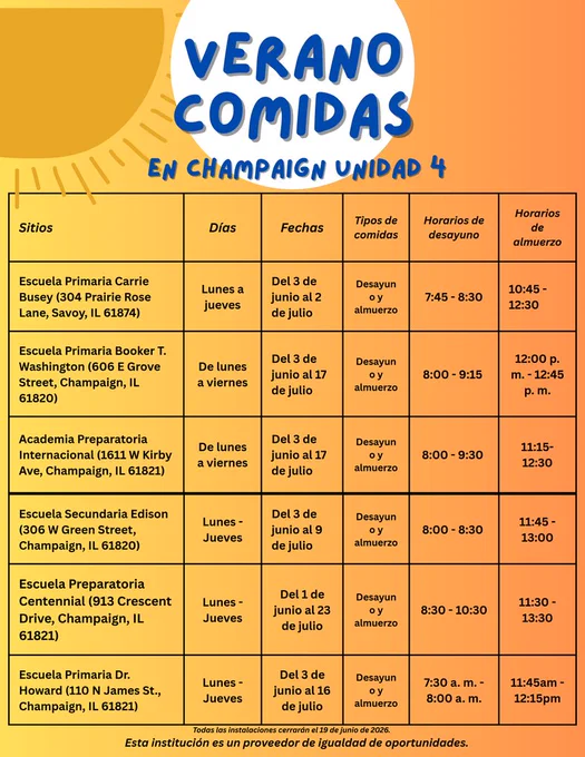 A yellow poster with text in black and white. It contains a schedule of events.