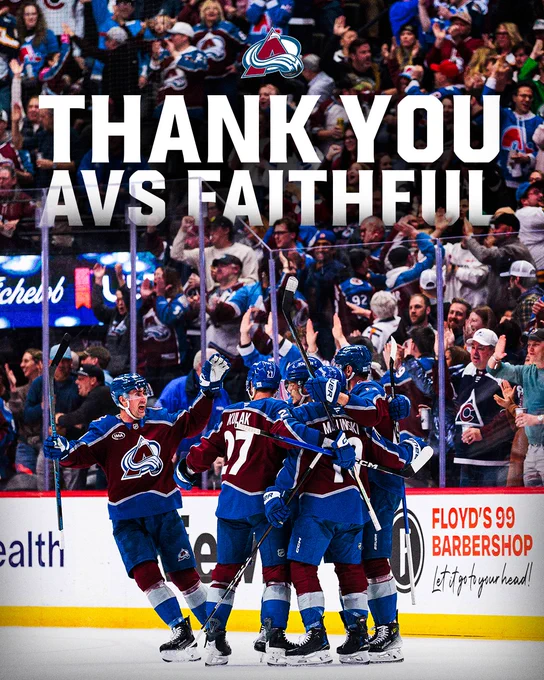 A thank you message to Avs Faithful