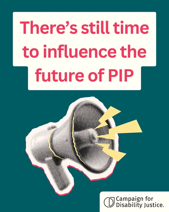 There's still time to influence the future of PIP. Graphic of a megaphone.