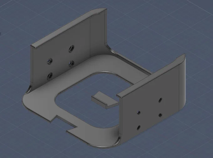 A 3d model of a Mac Studio enclosure