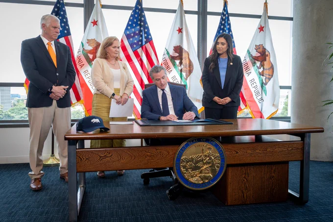 As President Trump continues to threaten political interference in the upcoming midterm elections, Governor Newsom signs a new law strengthening California’s election protections.