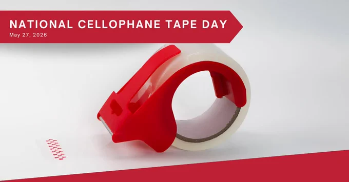 National Cellophane Tape Day
May 27, 2026