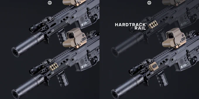 RailScales HardTrack Rail & HalfTrack Rail (M-LOK Picatinny Rail Sections), QTR-LT Stop, RSBM-P Polymer M-LOK VFG, HTP MLOK Scales (MiniDot & Honeycomb, Black, 2.5-Slot Length) | Sig Sauer 7.75" 5.56 MCX-Rattler LT SBR w/ SLX762C-QD Suppressor, Sig Sauer RSAR999 7.75" 5.56 SBR w/ SLH762C-QD Suppressor, Romeo4T RDS, EOTec SU-231A/PEQ HWS, Surefire M300V Mini Scout Light IR Weaponlight w/ CSP-07 Switch, Unity Tactical Axon SL Switch, ModLite Systems Modbutton Lite Switches.