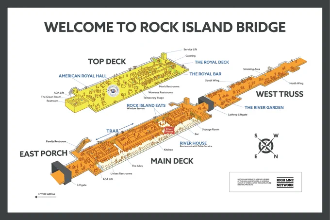 Bridge event space map via rockislandkc.com