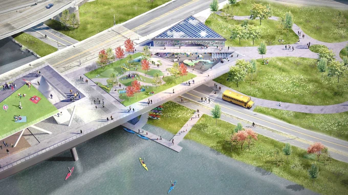 Rendering of future DC 11th Street Bridge Park