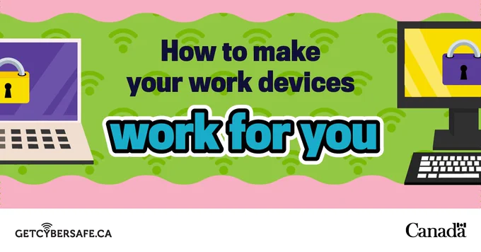 A laptop and a desktop computer. Image text: How to make your work devices work for you