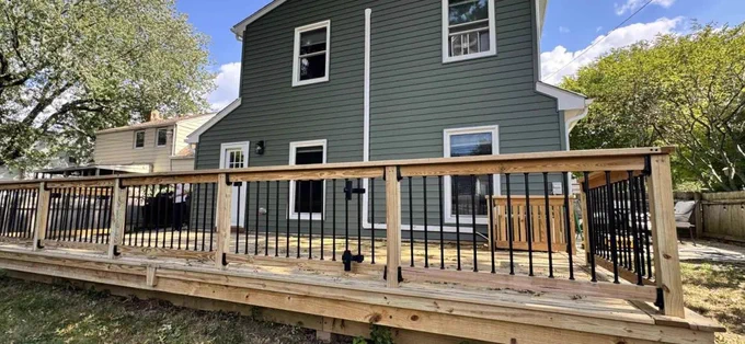 Wood deck by MyFixitUpLife