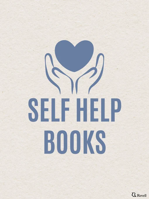 A beige graphic featuring an illustration of hands holding a heart, with bold text reading "Self Help Books." The bottom right corner has the Revell logo.