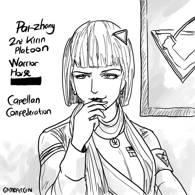 To Start as Mechwarrior 1

Cappiebargin: A fanatical member of the jingoistic *redacted* warrior house of the Capellan Confederacy and the lead of near-suicidal group of mechwarriors in Vindicators.