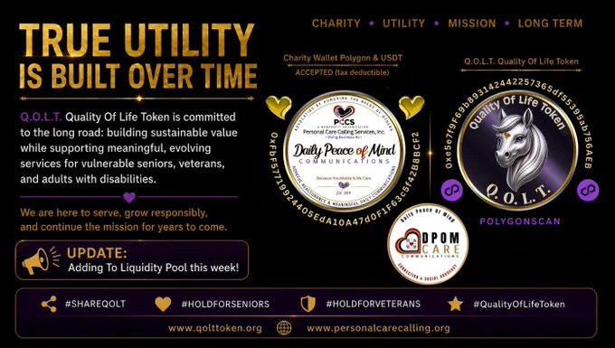 Quality Of Life Token, Q.O.L.T. - Polygon Blockchain