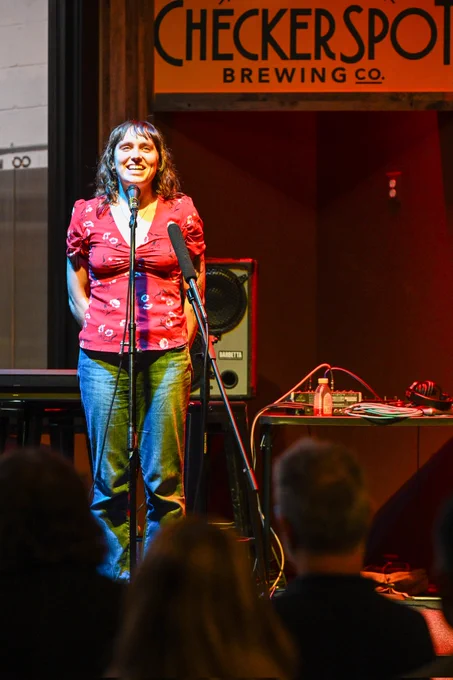 A storyteller on stage