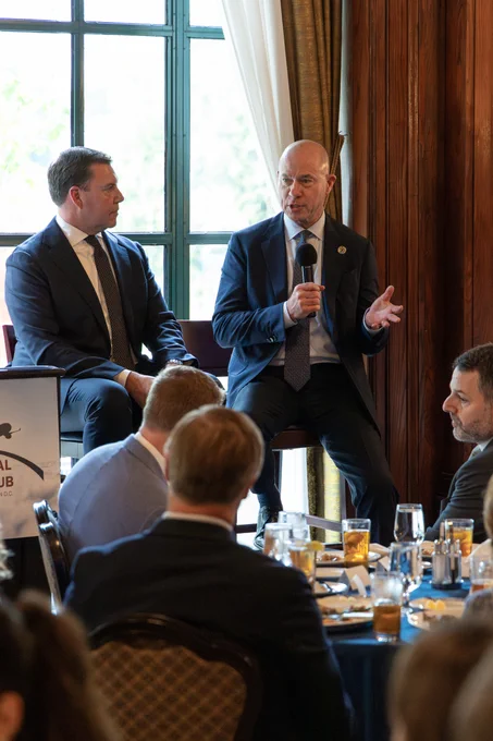 FAA Administrator Bryan Bedford speaking at the International Aviation Club luncheon in Washington, D.C.