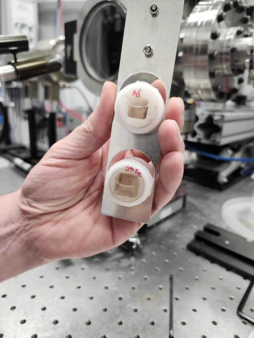 Samples of phosphorus ready for imaging.