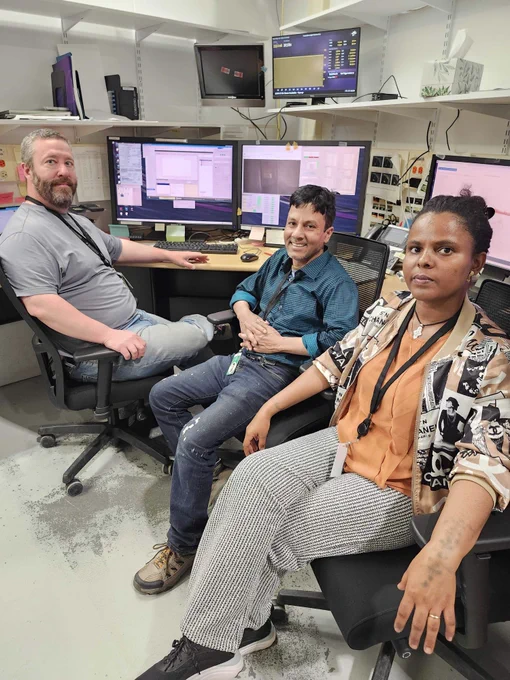 The research team, from left to right: Derek Peak, project lead;  Gourango Kar, research associate; and, Tihunie Yihun, masters student.