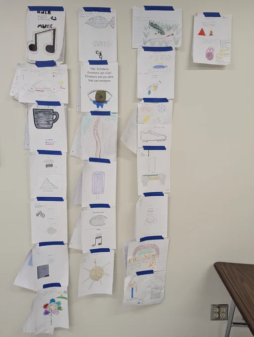 8th grade english students created Haikus