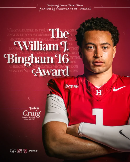 Jaden Craig - The William J. Bingham '16 Award