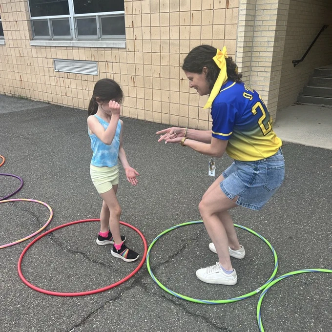 Mrs. O'Brien hopped in to have some field day fun with KRO