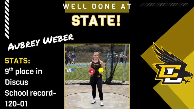Aubrey Weber 9th at State Track