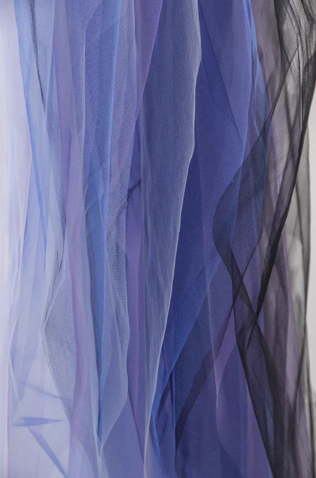 Lynn Aldrich, Rose Ghost, 2015, Cut layers of tulle, corrugated plastic board, steel wire, 72 x 72 x 7 in (182.9 x 182.9 x 17.8 cm), L.ALD-5. Courtesy of Royale Projects 