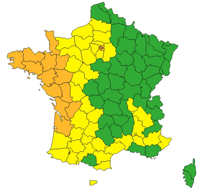 Vigilance Météo-France – Canicule
émise le 28 mai 2026 à 06h59 (heure de Paris)

17 départements en vigilance orange.
31 départements en vigilance jaune.